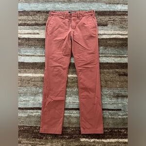 Men's Express Slim Fit Chino Pants - Rust/Burnt Orange